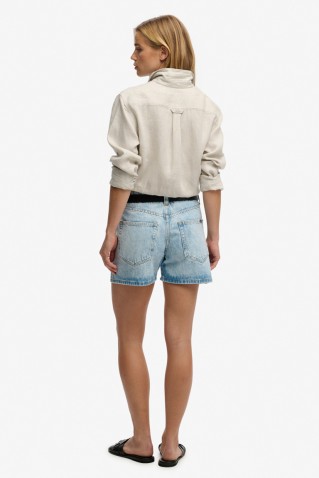 "mid rise" denim shorts superdry & co