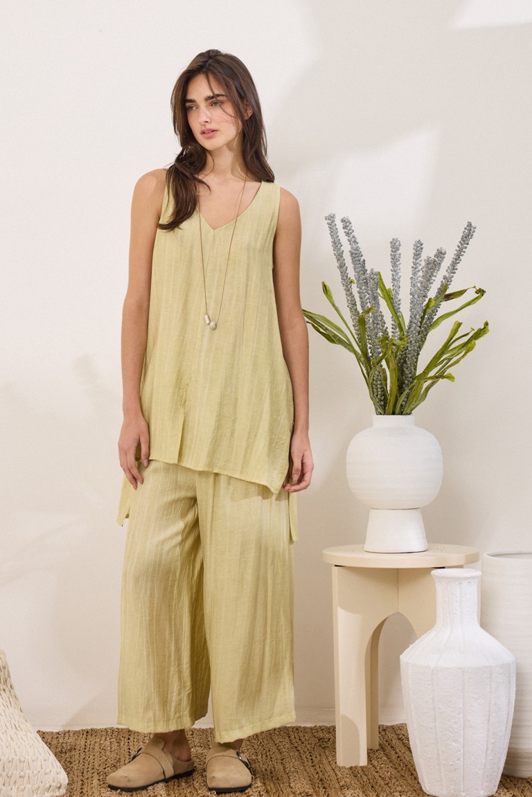 "calanthe" trousers + top + necklace set namaste