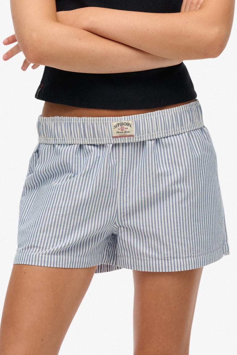 cotton stripe elastic short superdry & co