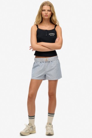 cotton stripe elastic short superdry & co