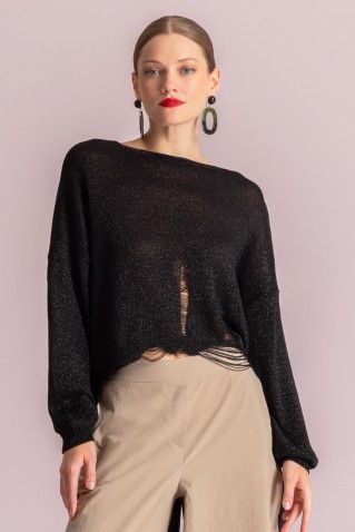 πλεκτη μπλουζα moutaki