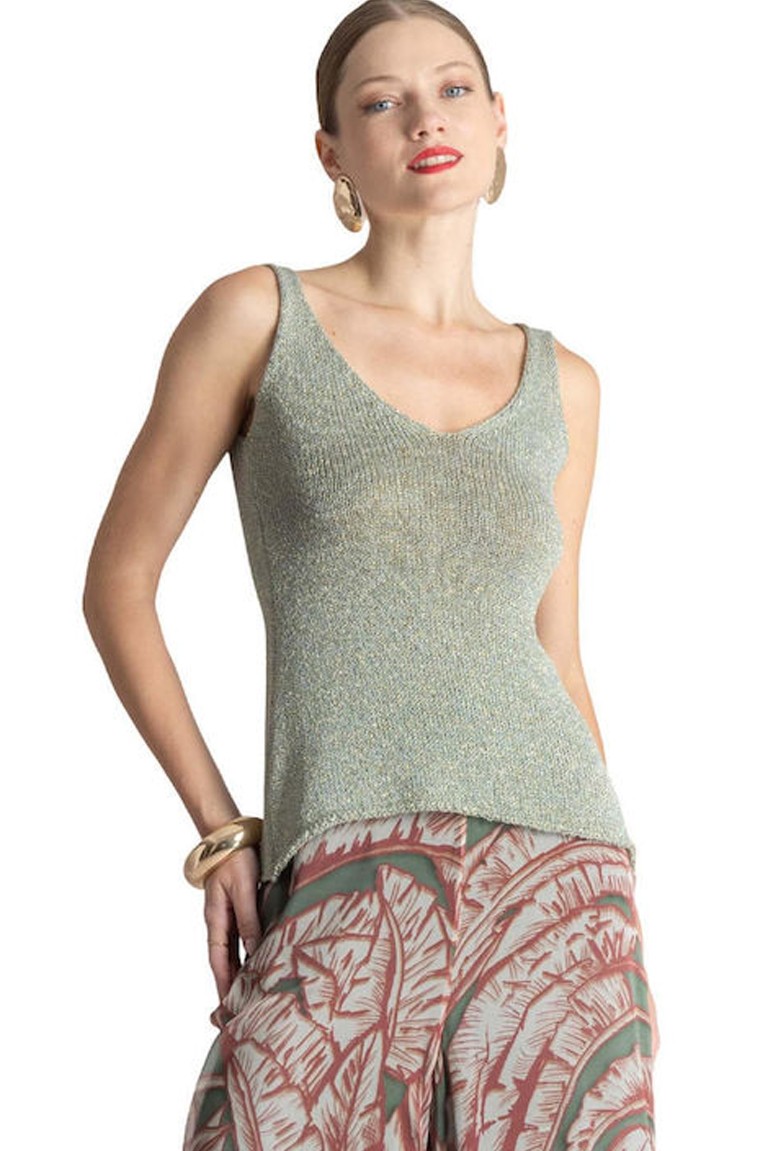 πλεκτη μπλουζα moutaki