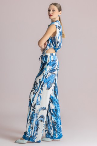 printed wide leg pants moutaki