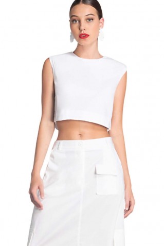 αμανικο cropped top moutaki
