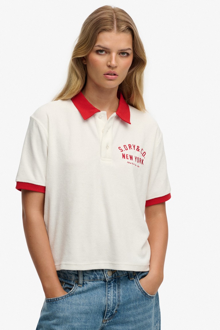 heritage terry polo blouse superdry & co