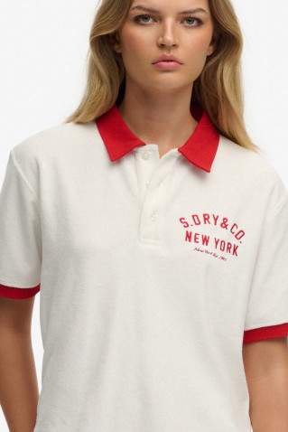 heritage terry polo blouse superdry & co