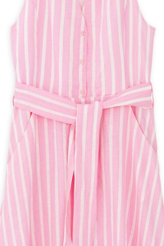 linen stripes halter neck dress philosophy