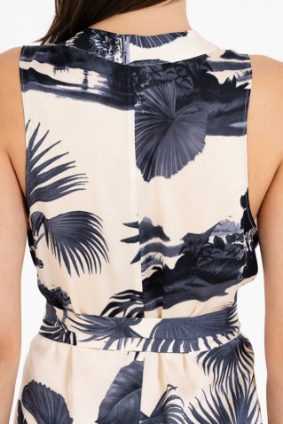 satin print jumpsuit philosophy