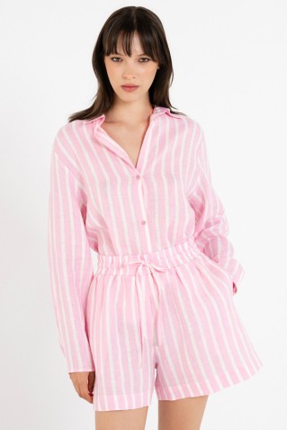 linen stripes shorts philosophy