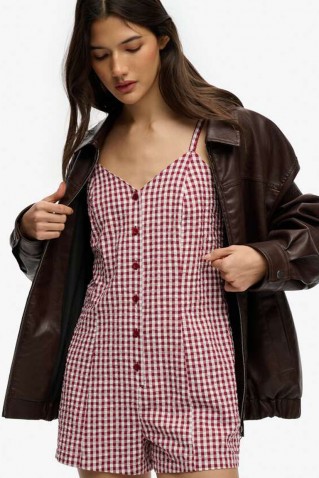 gingham cami playsuit superdry & co