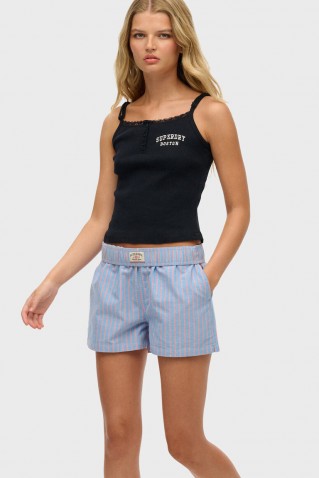 cotton stripe elastic short superdry & co