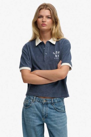 heritage terry polo blouse superdry & co