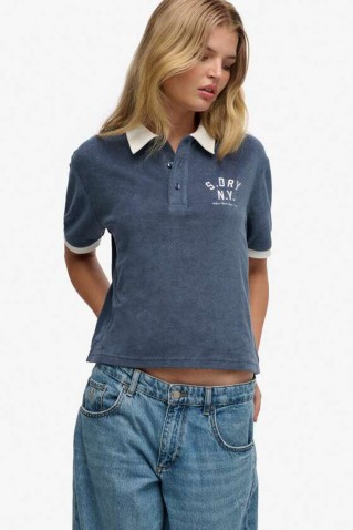 heritage terry polo blouse superdry & co