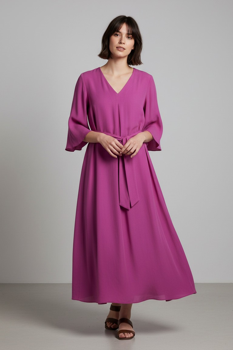 cupro v neck dress philosophy