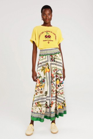 tutti-frutti long skirt peace & chaos