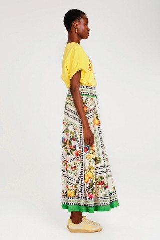 tutti-frutti long skirt peace & chaos