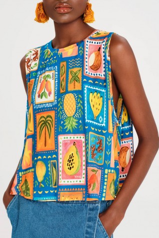 papaya tank top peace & chaos
