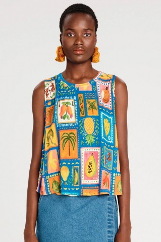 papaya tank top peace & chaos