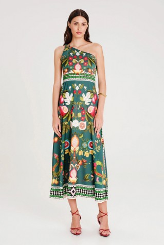 nectar one shoulder long dress peace & chaos