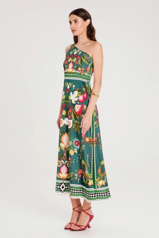 nectar one shoulder long dress peace & chaos