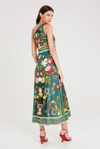 nectar one shoulder long dress peace & chaos