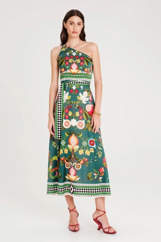 nectar one shoulder long dress peace & chaos