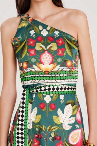 nectar one shoulder long dress peace & chaos
