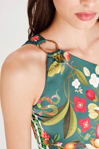 nectar one shoulder long dress peace & chaos