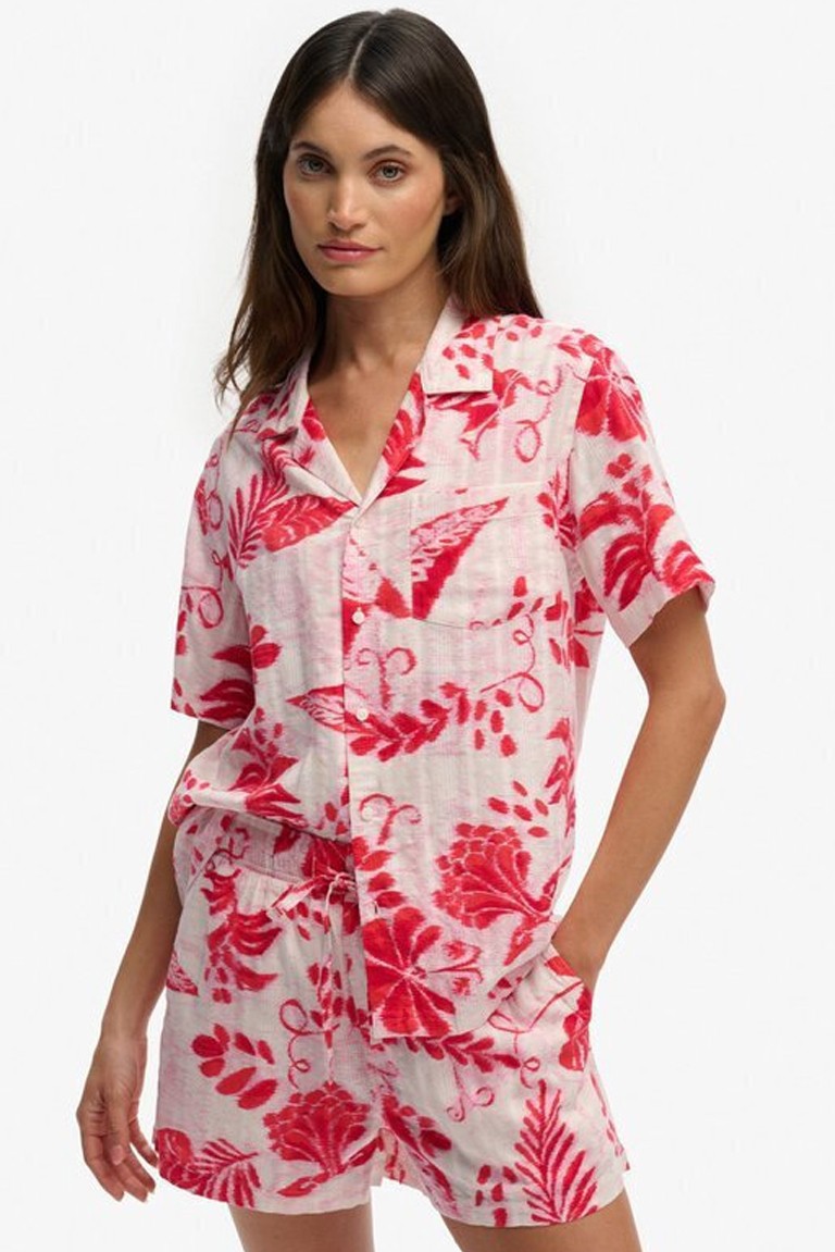 cotton printed beach shorts superdry & co