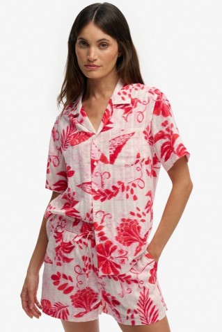 cotton printed beach shorts superdry & co
