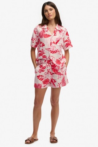 cotton printed beach shorts superdry & co