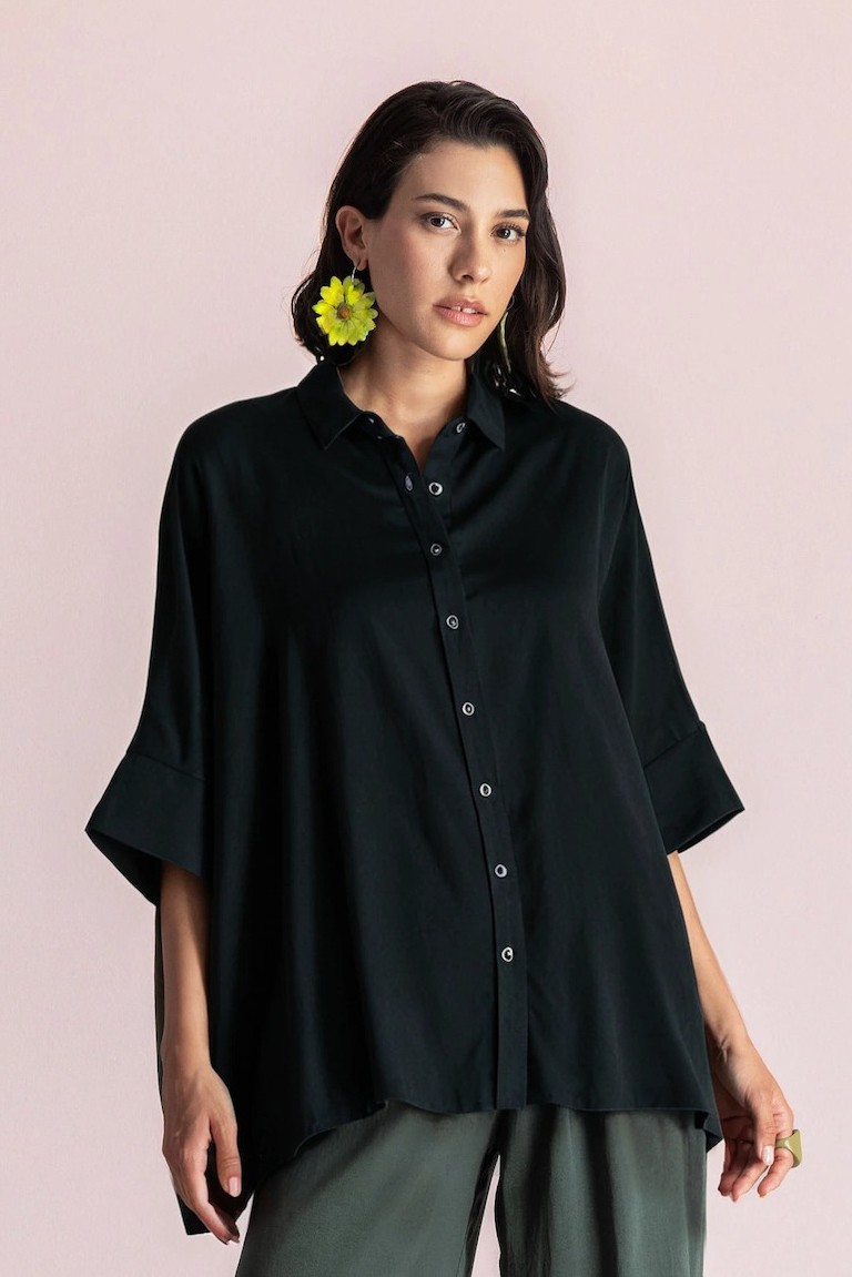 satin shirt moutaki