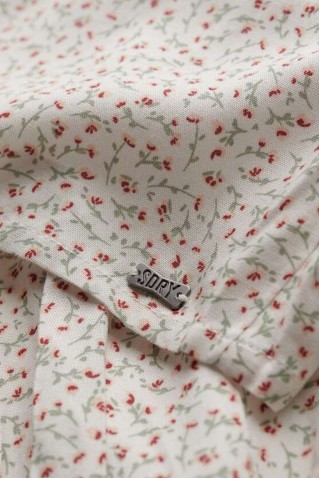 1/2 button woven top superdry & co