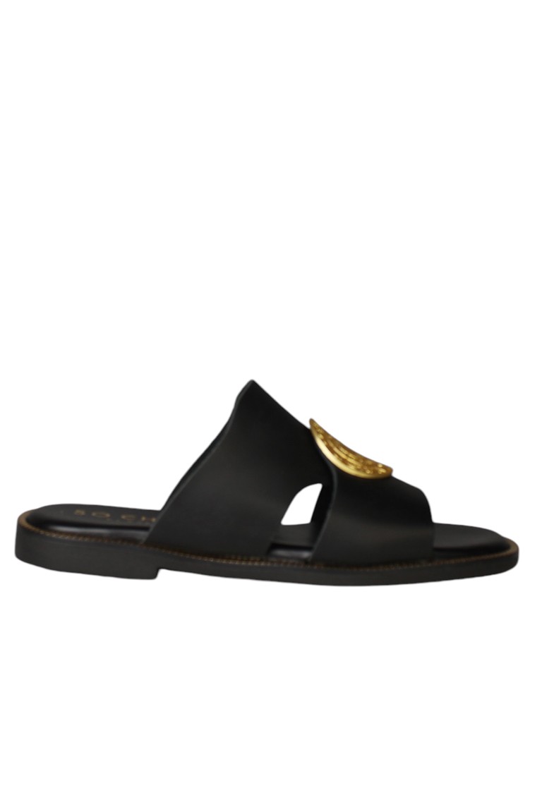 zoya black δερματινο σανδαλι soshic shoes