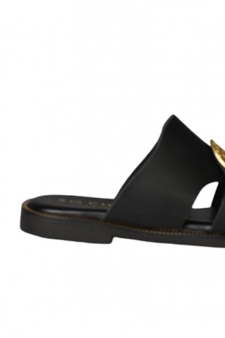 zoya black δερματινο σανδαλι soshic shoes