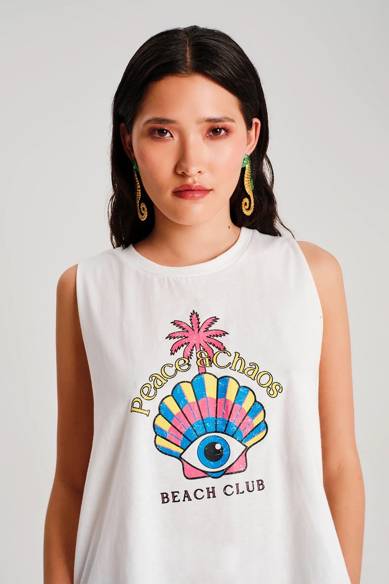 seashell tank top peace & chaos