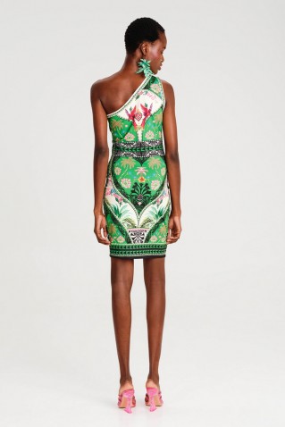 oasis one shoulder bodycon dress peace & chaos