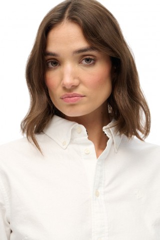 slim oxford bd l/s shirt superdry & co