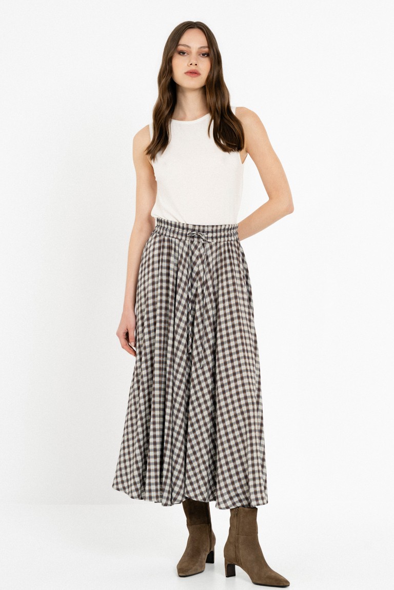 plaid long skirt philosophy