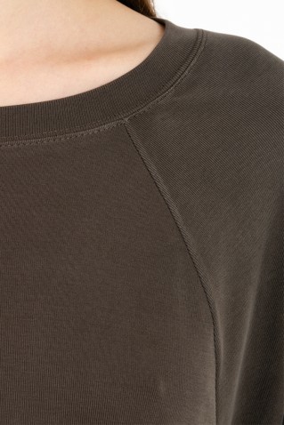 rib sandwashed top philosophy dark khaki