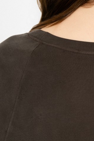 rib sandwashed top philosophy dark khaki