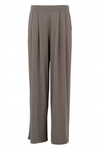 cupro pique wide leg pants philosophy grey