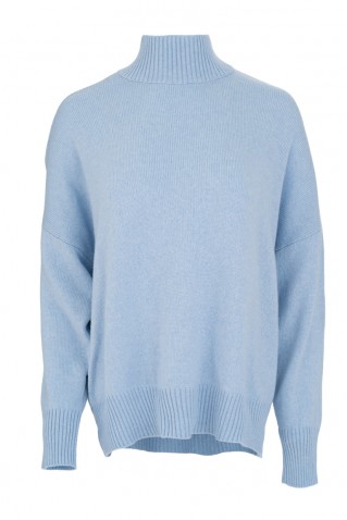 cashmere turtleneck sweater philosophy light blue