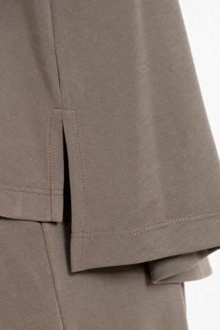 cupro pique top philosophy taupe
