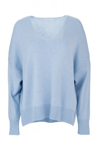 cashmere v neck sweater philosophy light blue