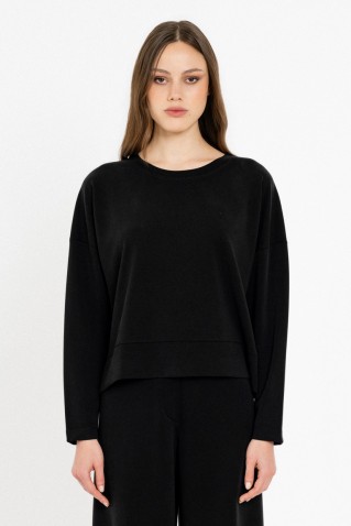 heavy rib sandwashed top philosophy black