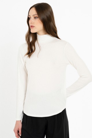lyocell jersey turtleneck top philosophy off white