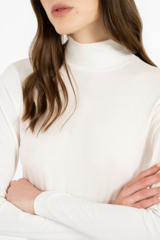 lyocell jersey turtleneck top philosophy off white