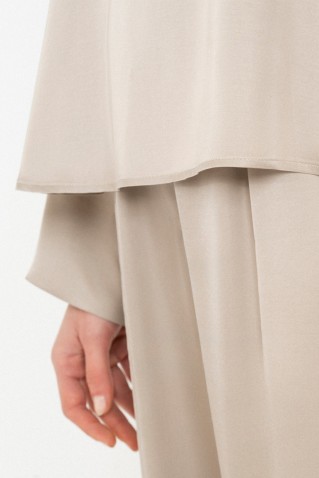 satin ecovero top philosophy biege