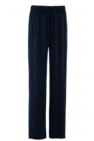 cupro viscose wide leg pants philosophy blueblack